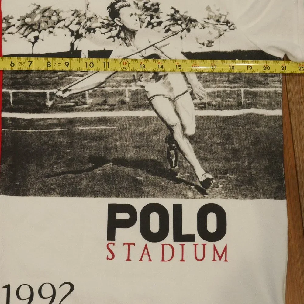 🚫SOLD🚫NWT Polo Ralph Lauren Polo 1992 Javelin P Wing Stadium Polo Shirt Size M - Picture 4 of 6